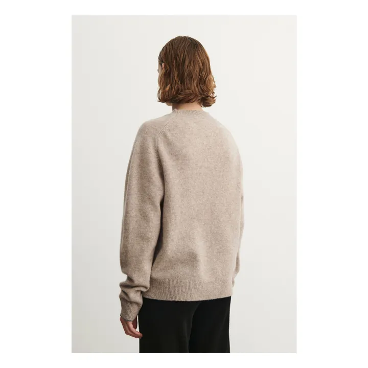 Jersey de lana con cuello redondo - Colección Mujer | Beige- Imagen del producto n°4