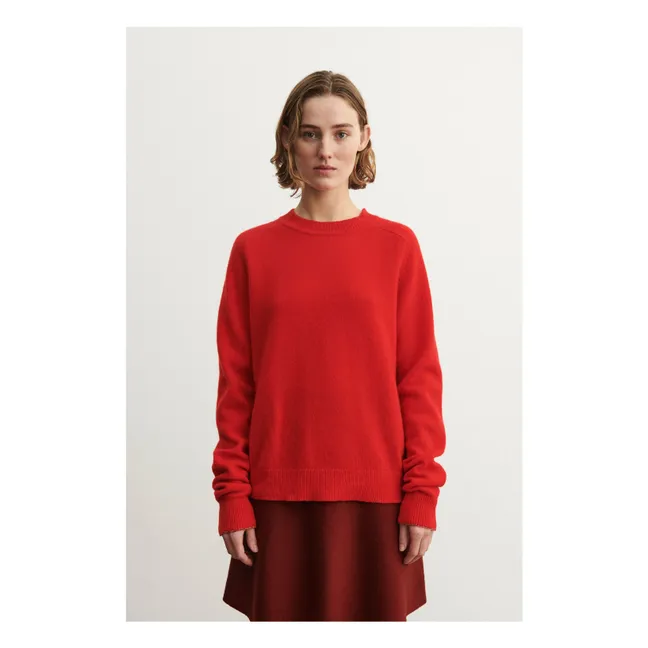 Pull Col Rond Laine - Collection Femme | Rouge