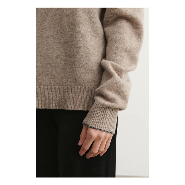 Pull Col Rond Laine - Collection Femme | Beige