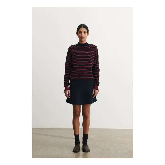 Jupe Laine Mérinos - Collection Femme | Bleu marine