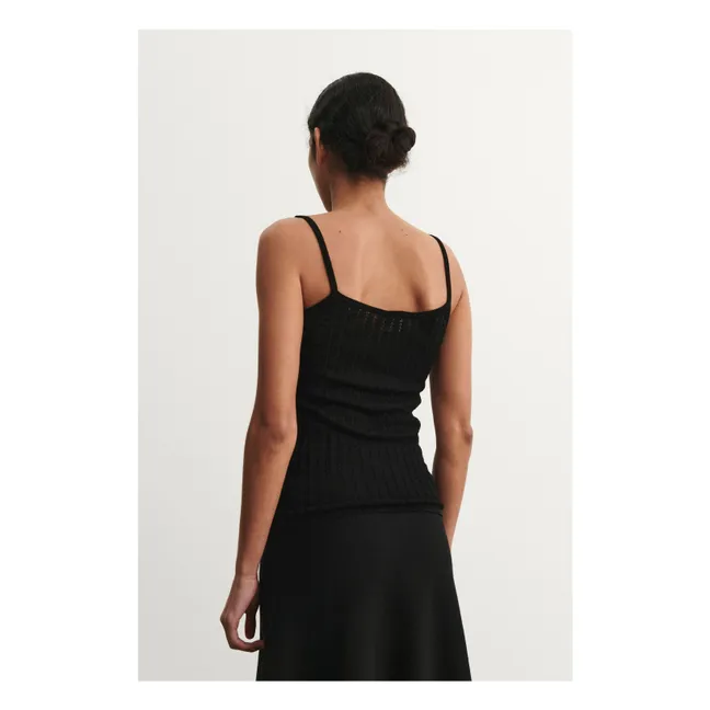 Canotta in lana merino - Collezione donna | Nero