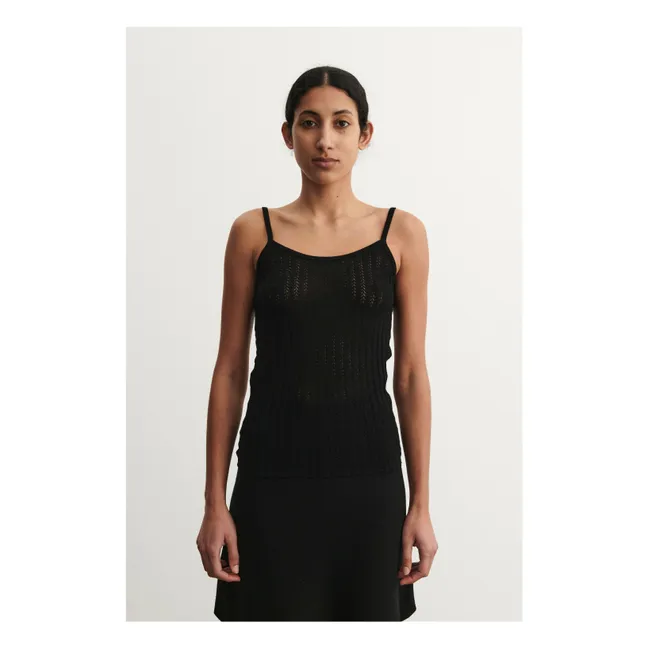 Tanktop aus Merinowolle - Damenkollektion | Schwarz