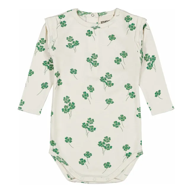 Body Lala Trèfles Coton Bio | Ecru