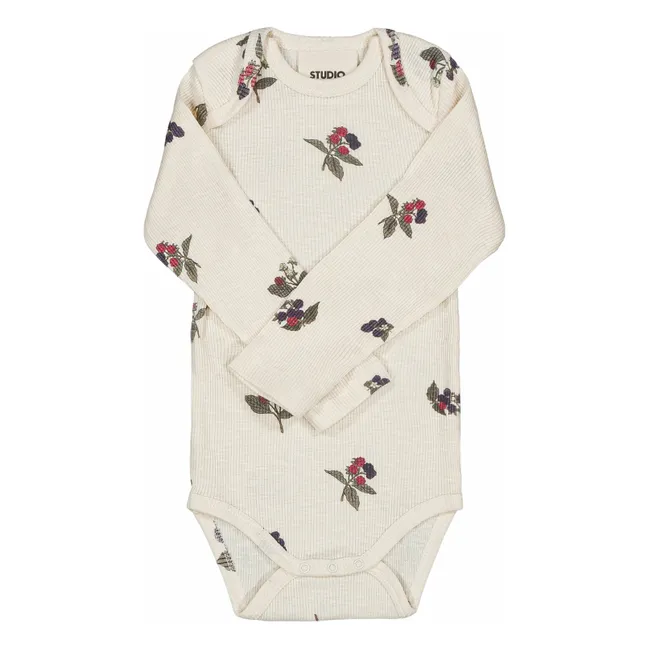 Body Côtelé Woody Mûres Coton Bio | Ecru