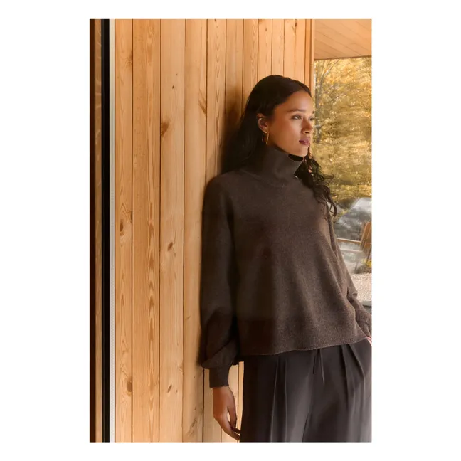Pull Samm Laine Mérinos | Marron