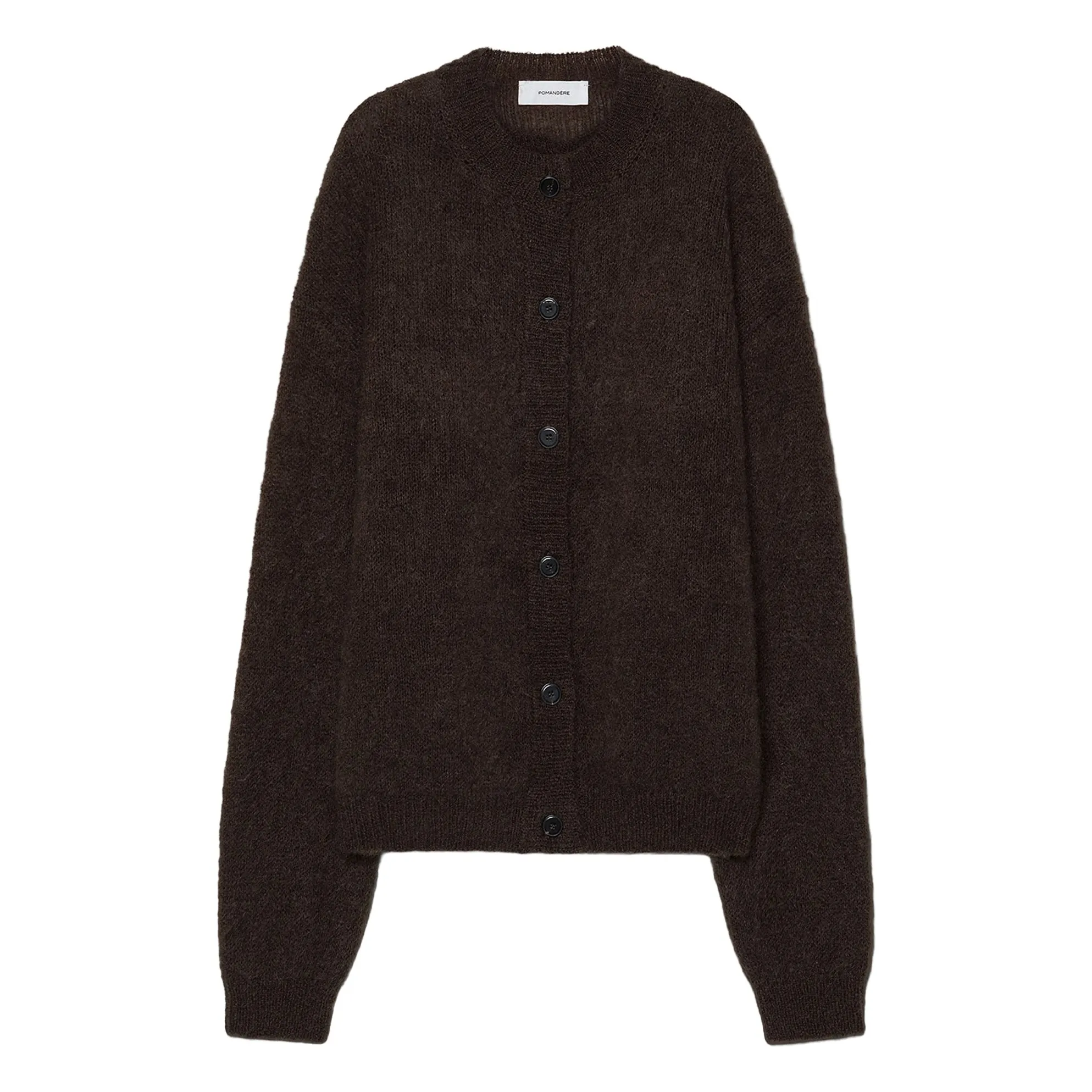 Pomandère Khaki Mohair Cardigan
