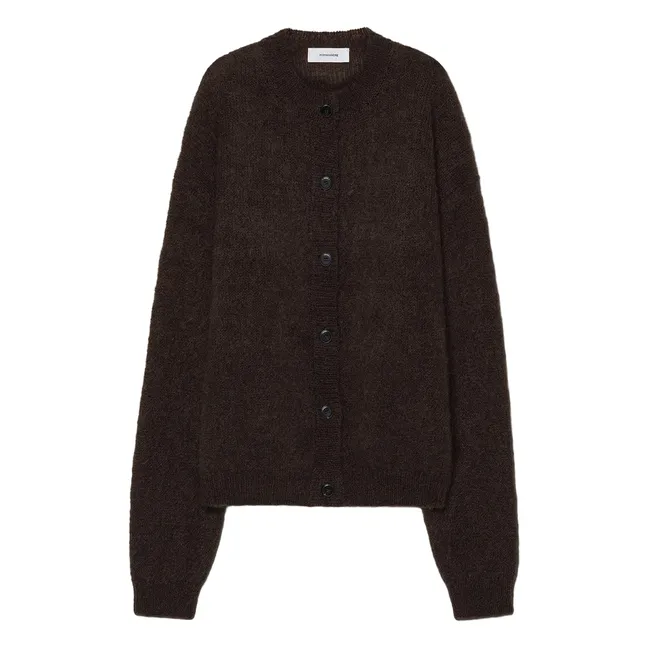 Cardigan Mohair | Vert kaki