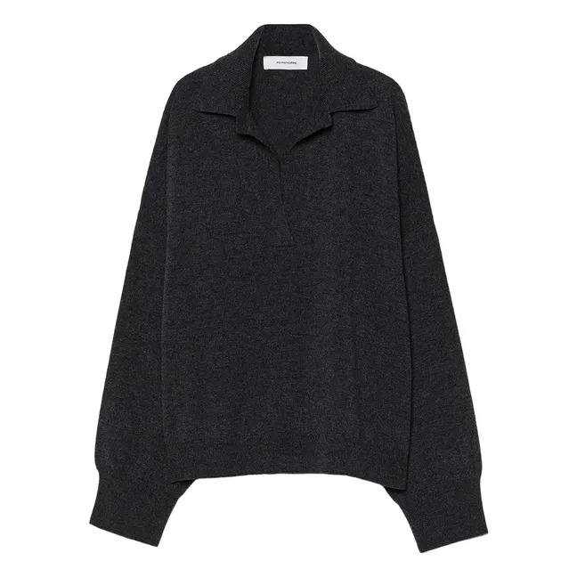 Maglia in lana merino e cashmere | Grigio antracite