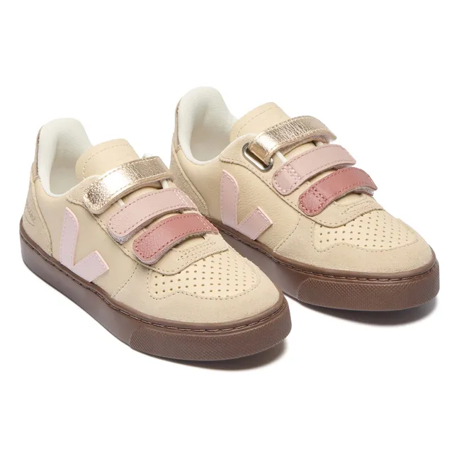 Collaboration Veja x Bonpoint - Baskets Scratchs V-10 Cuir O.T. | Beige