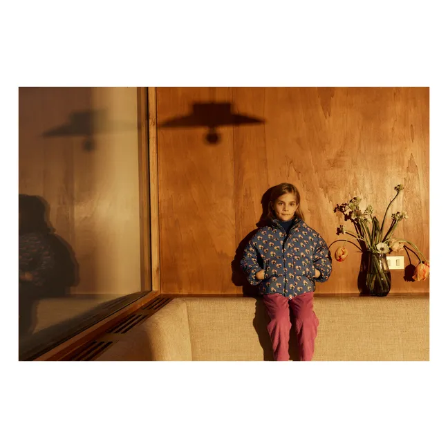 Doudoune Alixa Fleurie | Bleu foncé