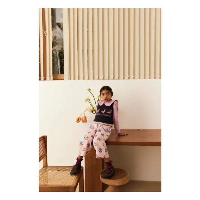 Pull Sans Manches Pepette Laine Alpaga et Mérinos | Bleu marine