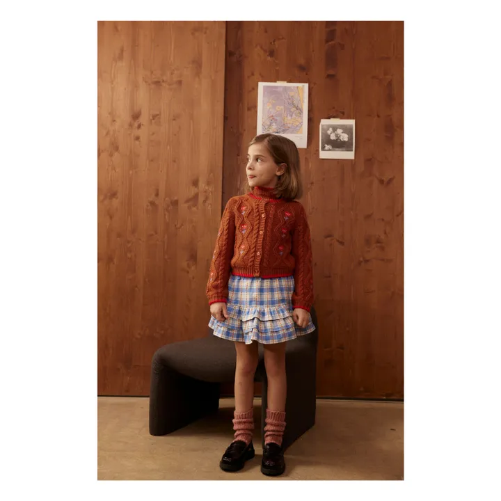 Falda Léa Carreaux | Azul- Imagen del producto n°1