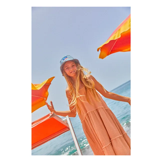 Gaze-Kleid aus Bio-Baumwolle | Rosa