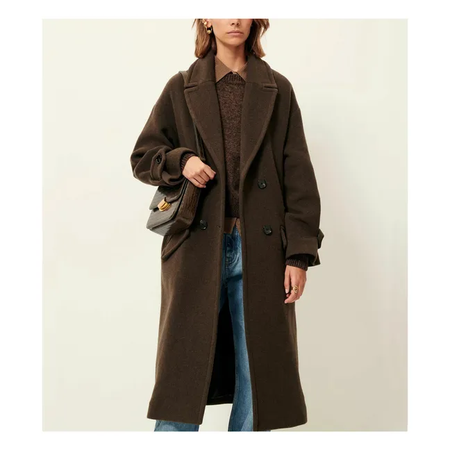 Mia Coat Recycled Wool | Vert Lichen