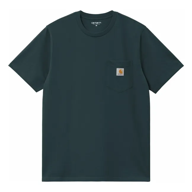T-Shirt S/S Pocket | Bleu Lagune