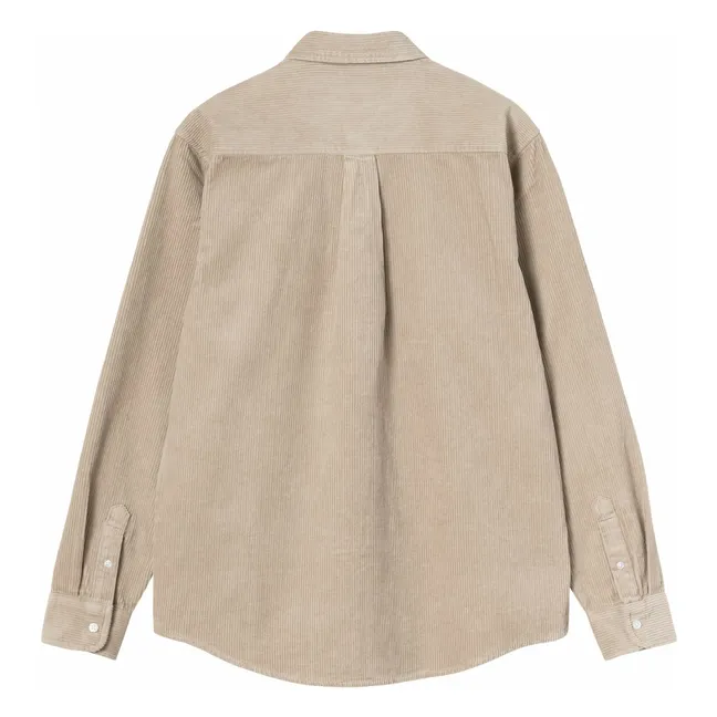 Camisa de terciopelo Madison L/S | Beige