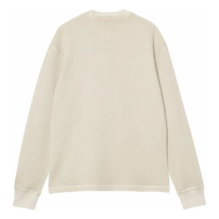 T-Shirt L/S Vista Waffle  | Blanc cassé- Image produit n°1