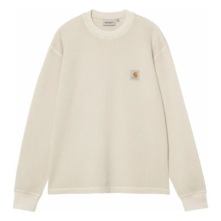 T-Shirt L/S Vista Waffle  | Blanc cassé- Image produit n°0