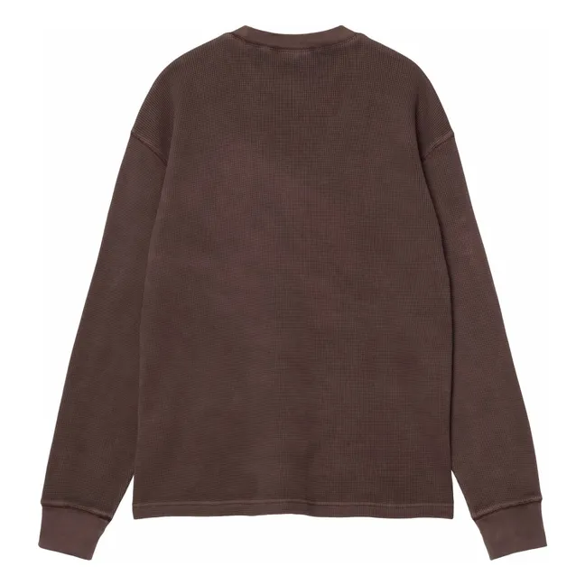 Camiseta L/S Vista Waffle  | Marrón oscuro