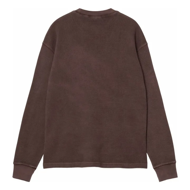 Camiseta L/S Vista Waffle  | Marrón oscuro- Imagen del producto n°1