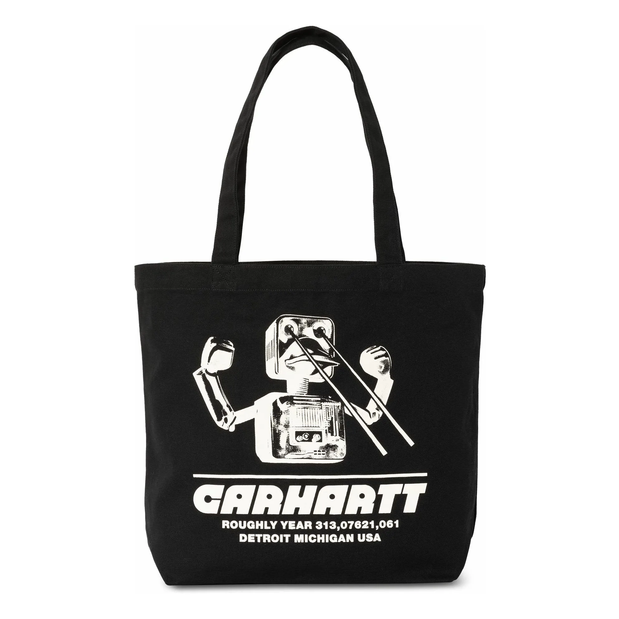 Carhartt Wip Black Tote Bag Canvas Graphic