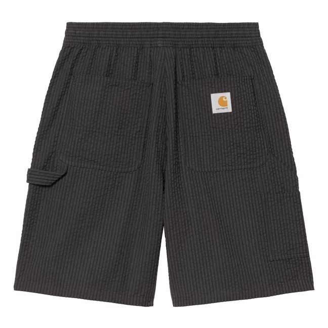 Short Toland Rayé Seersucker | Noir