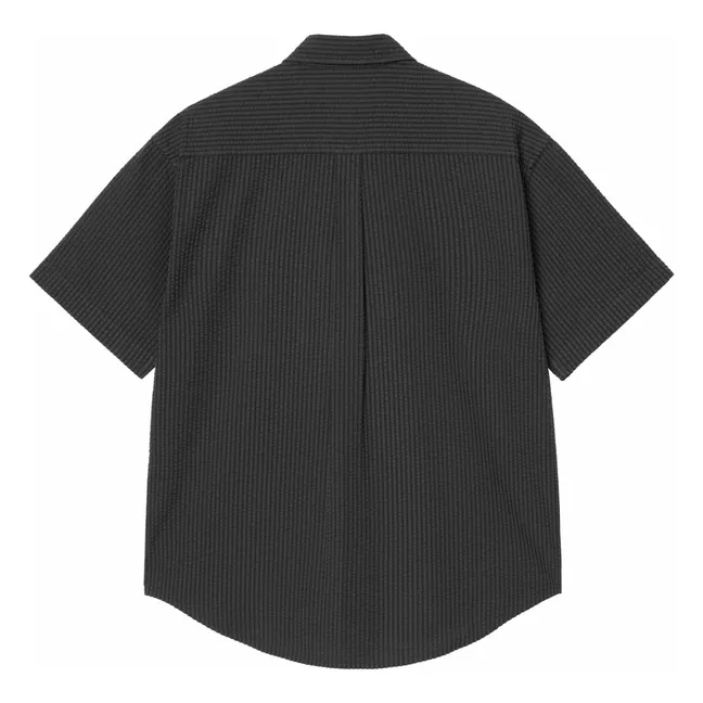 Chemise Toland Rayée Seersucker | Noir