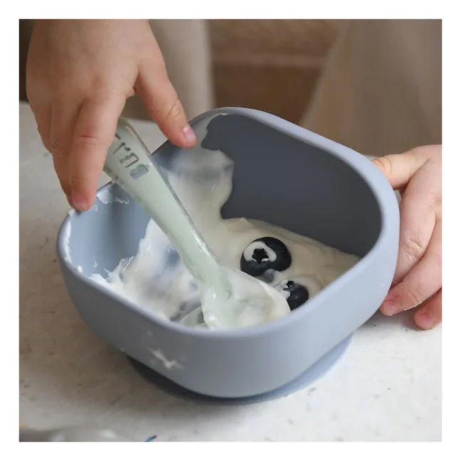 Bol en silicone à ventouse | Gris galet