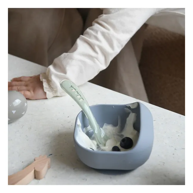 Bol en silicone à ventouse | Gris galet