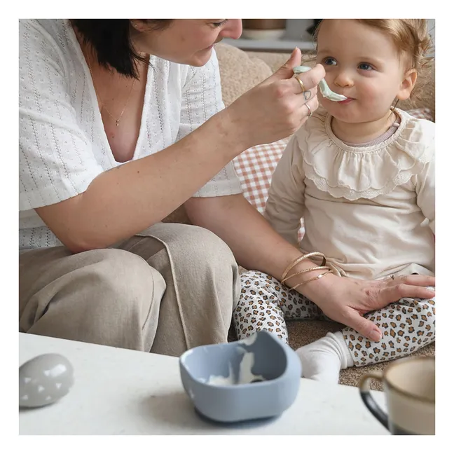 Bol en silicone à ventouse | Gris galet