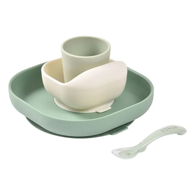 Coffret repas en silicone | Sauge