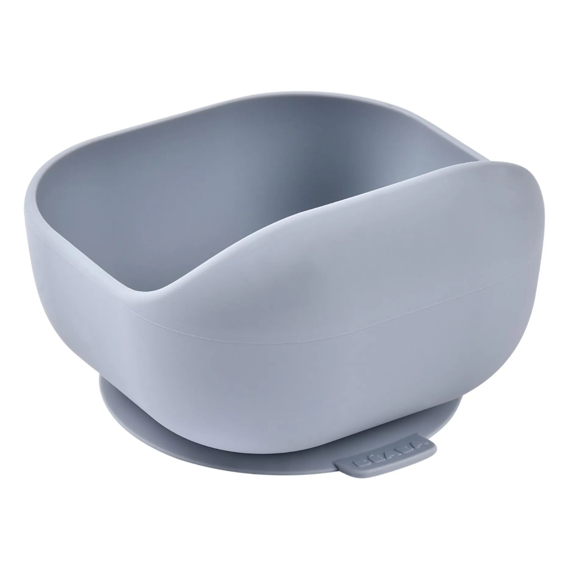 Béaba Gris Galet Silicone Bowl With Suction Cup