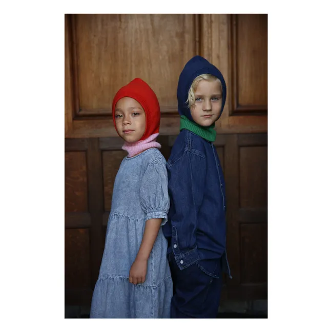 Cagoule Eddy Laine Mérinos | Rose