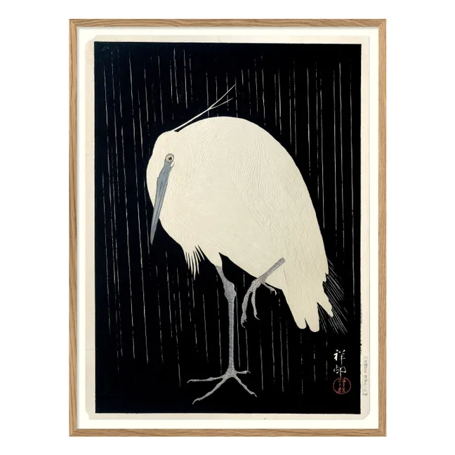 Cartel Grulla sobre negro