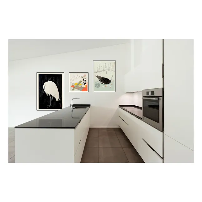 Cartel Grulla sobre negro