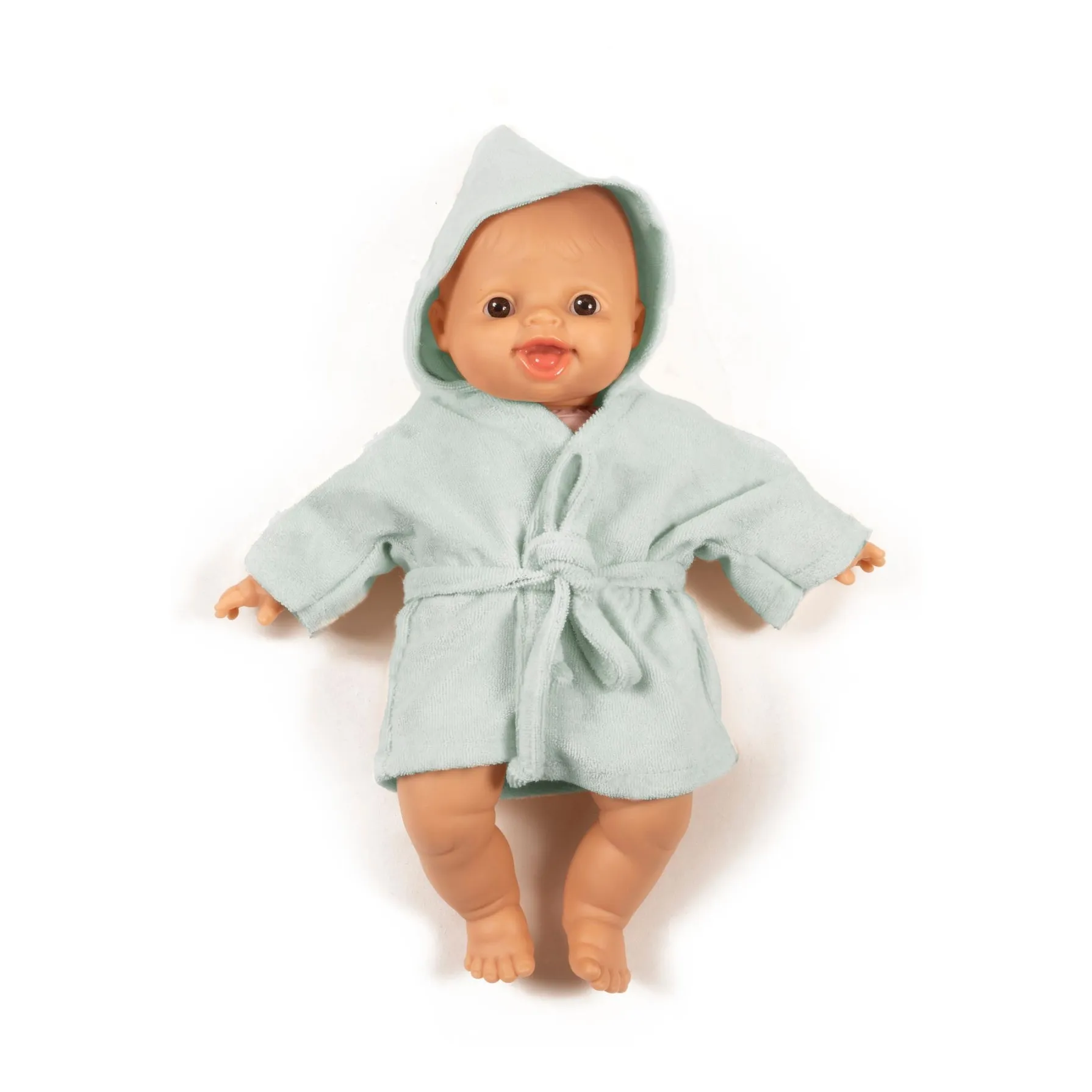 Minikane Multicoloured Léo Baby Doll In Bathrobe