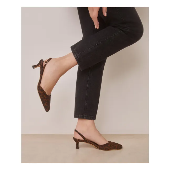 Escarpins n°411 Cuir Imprimé | Léopard