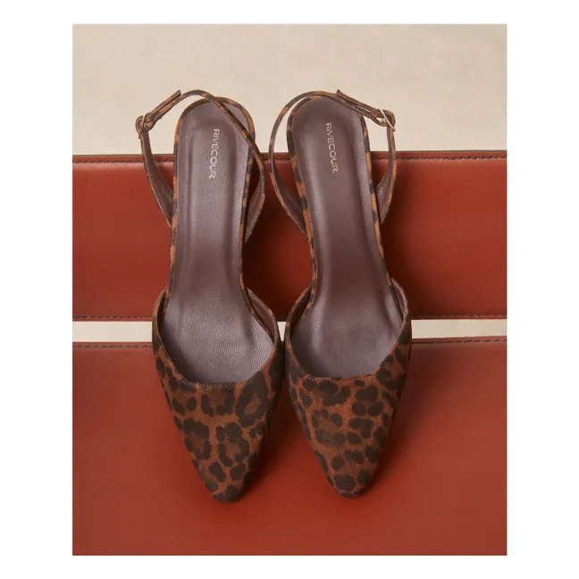 Court shoes n°411 Printed leather | Leopard