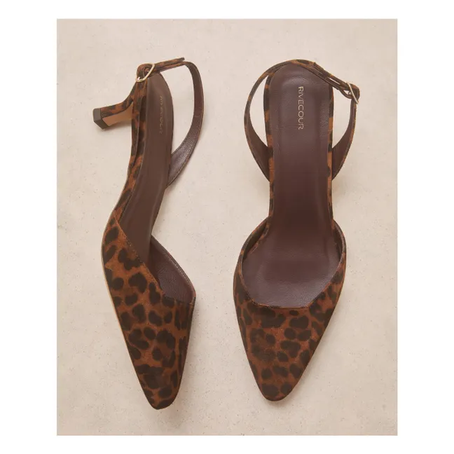 Court shoes n°411 Printed leather | Leopard