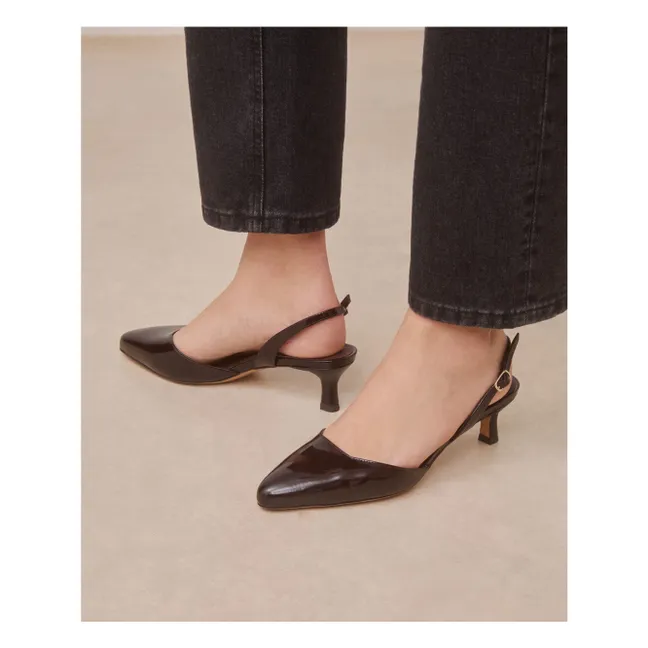 Zapatos de salón n°411 Charol | Marrón