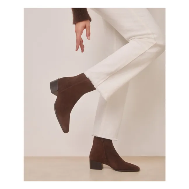 Bottines n°406 Suède | Marron