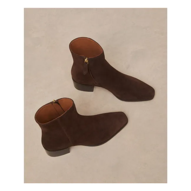 Bottines n°406 Suède | Marron