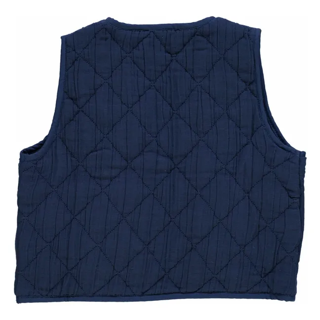 Veste Sans Manches Cercis Denim Coton Bio - Collection Femme | Bleu foncé