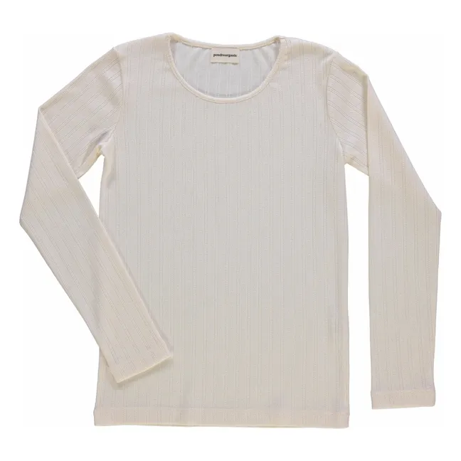 Maglietta Eglantine a punta a coste - Collezione Donna | Ecru