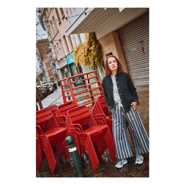 Jeans Santal Gestreift Bio-Baumwolle - Damenkollektion | Blau