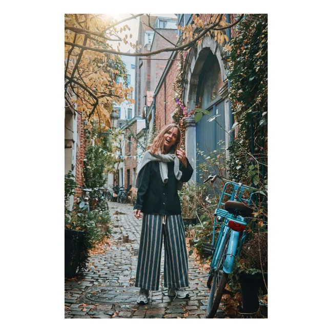 Jeans Santal Gestreift Bio-Baumwolle - Damenkollektion | Blau