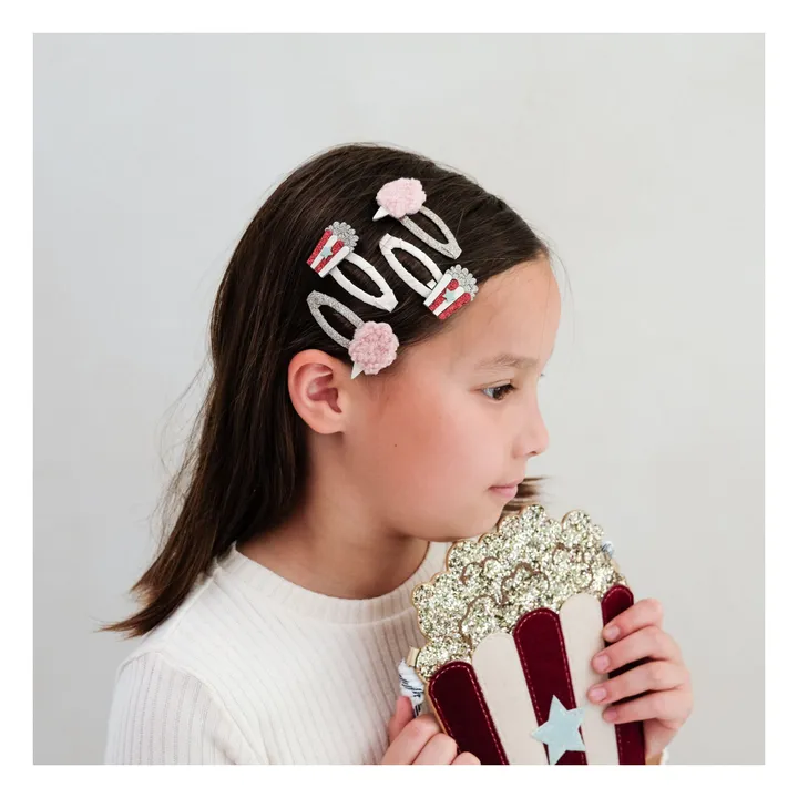 Lot de 4 Barrettes Popcorn | Doré- Image produit n°4