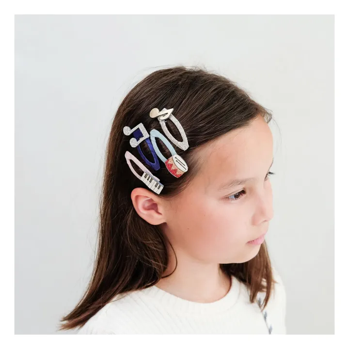 Lot de 4 Barrettes Music | Doré- Image produit n°2
