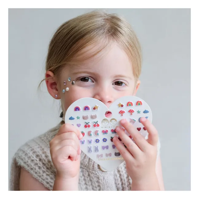 Boucles d'oreilles autocollantes | Rose