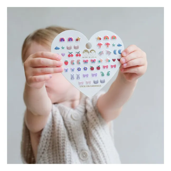 Boucles d'oreilles autocollantes | Rose